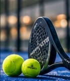 Padel racket and balls